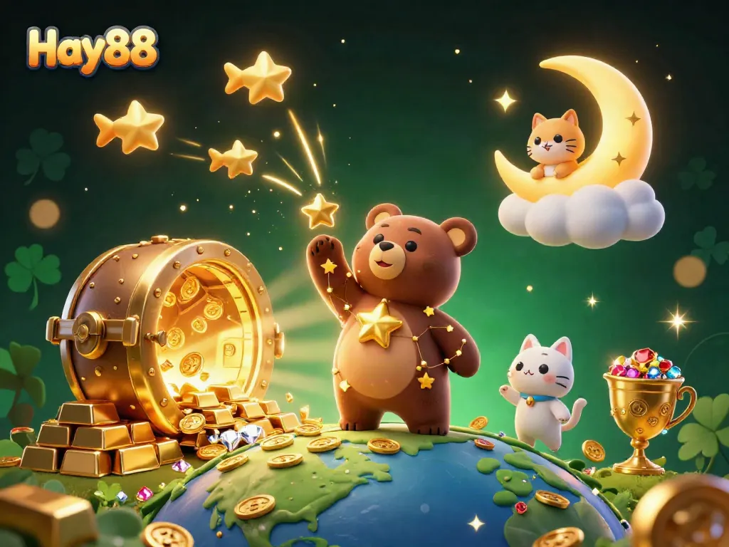 Experience thrilling wins at Hay88 with vibrant cosmic characters and golden treasures.