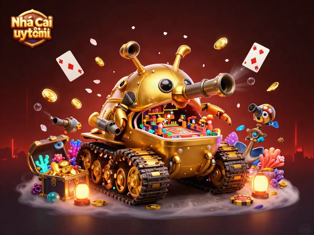 Experience the excitement of Nhà cái uy tín with animated characters and vibrant casino elements.