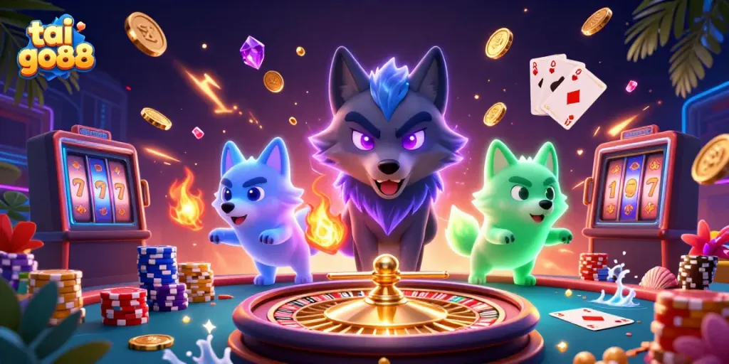 Experience winning thrills with tai go88 as dynamic wolves and casino elements spark joy.