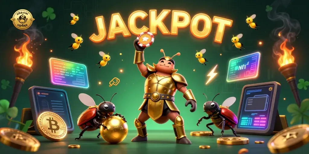 Engage in thrilling gaming experiences with nha cai uy tin, featuring vibrant characters and glowing crypto elements.