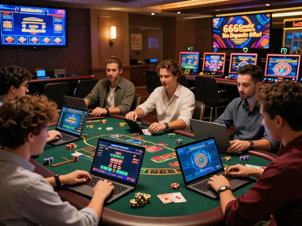 Players enjoying games at 666Gambit Casino, highlighting a vibrant online gaming atmosphere.