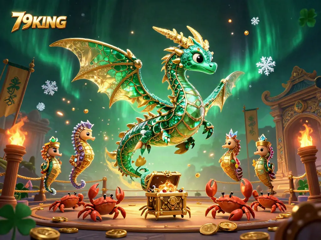 Engage in thrilling action at 79KING with a majestic sea dragon and treasure-filled arena.