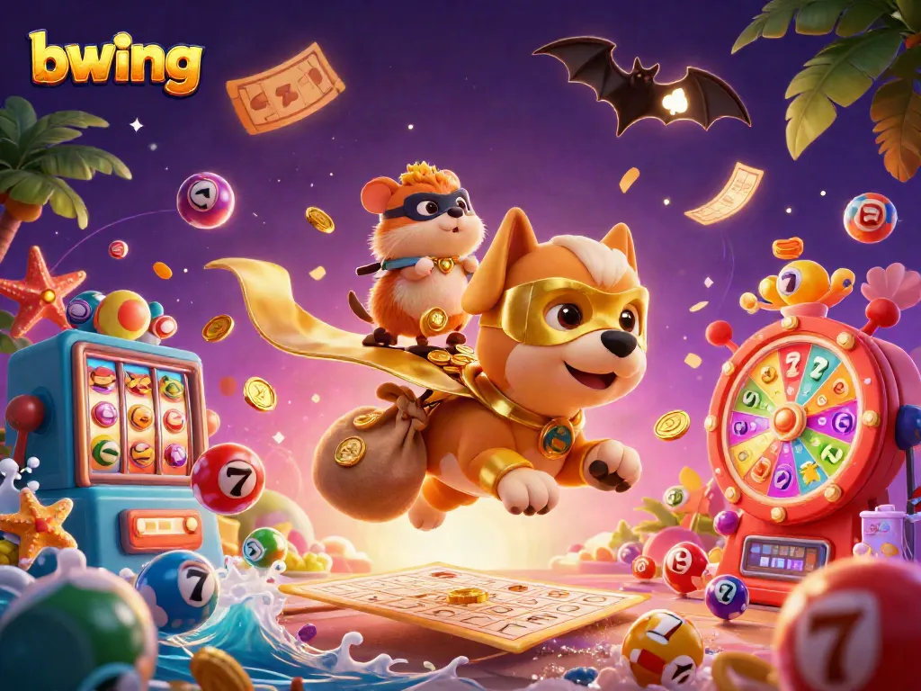 bwing unleashes a thrilling casino adventure with a superhero dog and vibrant lottery elements.