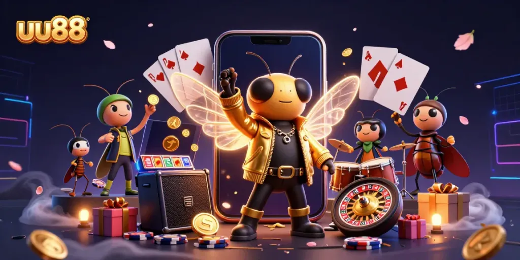 Spin winning reels and enjoy the fun at uu88 online casino featuring vibrant game elements.