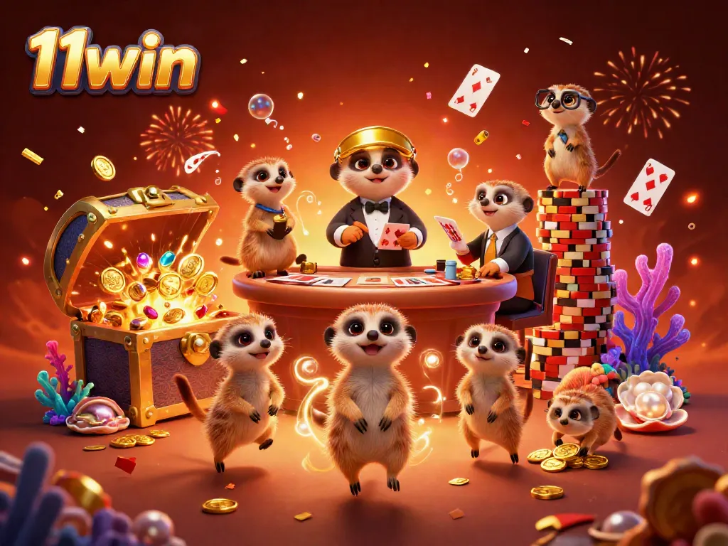 Experience thrilling gameplay at 11win with engaging meerkat casino characters and vibrant treasures.