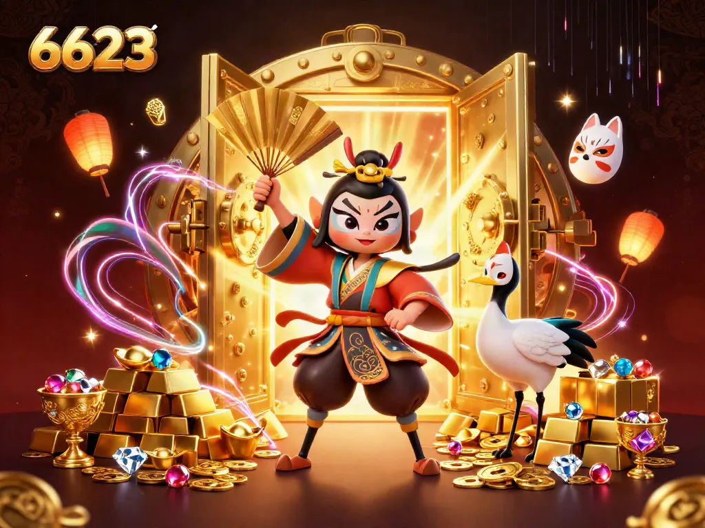 Experience the exciting world of 6623 with kabuki warriors and treasure in action.
