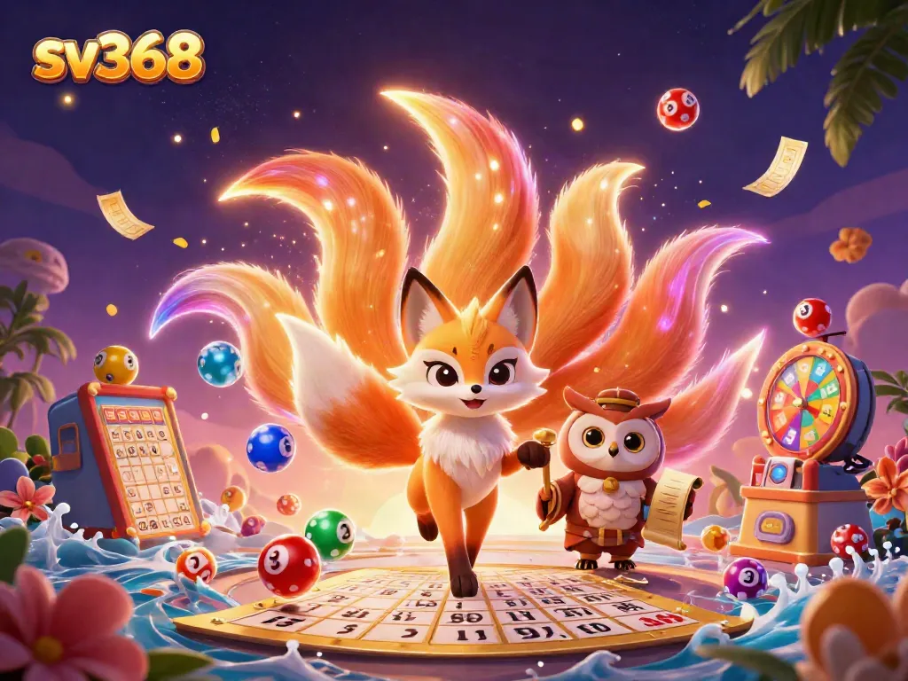 Engage in thrilling gaming with sv368, featuring dynamic lottery elements and vibrant characters.