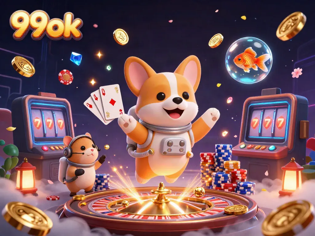 Experience exciting gaming at 99ok with a vibrant space casino scene featuring engaging visuals and dynamic elements.