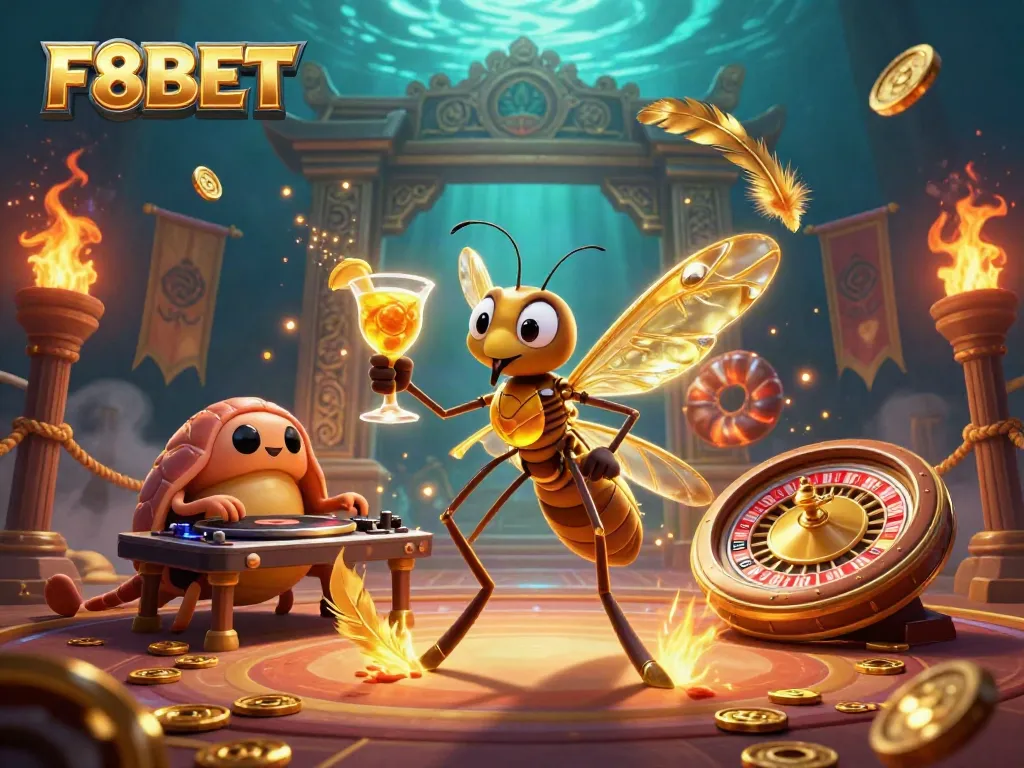 Experience thrilling gaming with F8BET’s vibrant casino scene featuring unique characters.