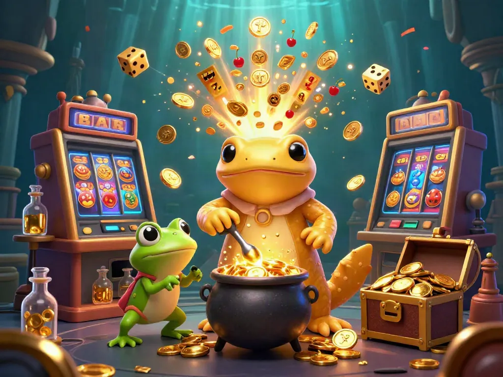 Experience fun88’s magic in a vibrant casino scene with gold coins and jackpots exploding everywhere.