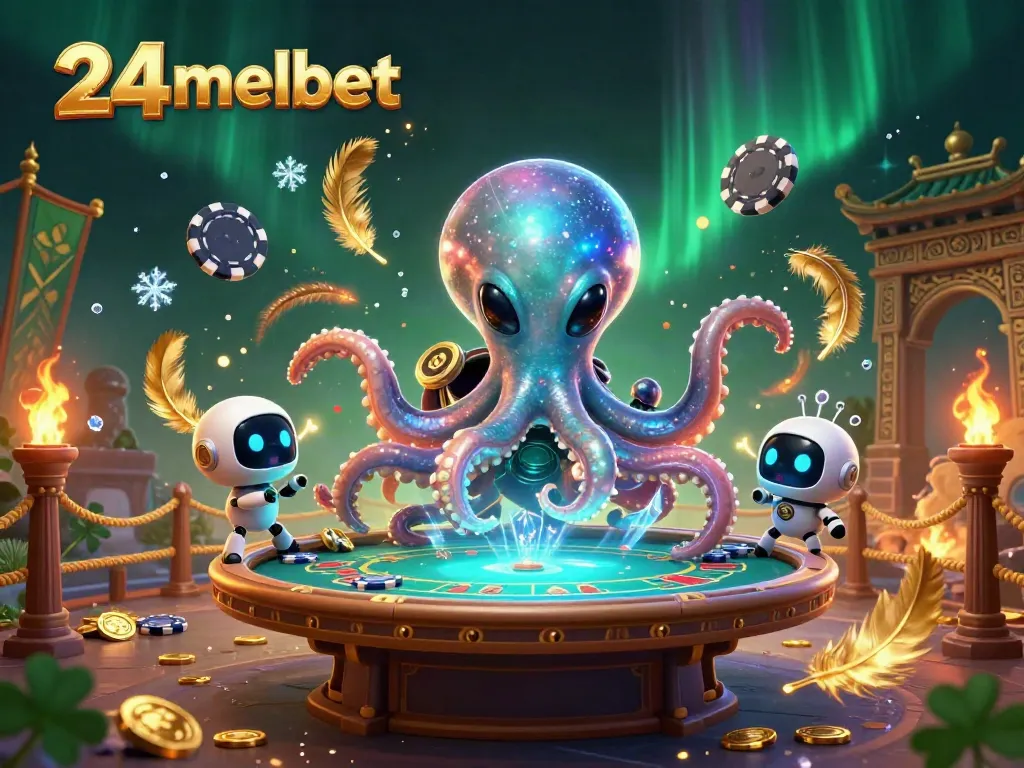 Play poker with unique aliens and 24melbet's holographic tables amidst cosmic visuals.