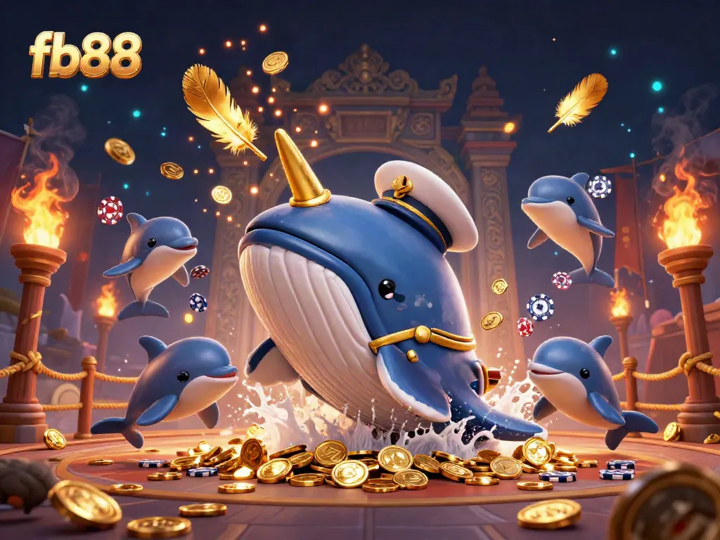 Engage with soaring win potential at fb88 as whales and dolphins celebrate gaming.